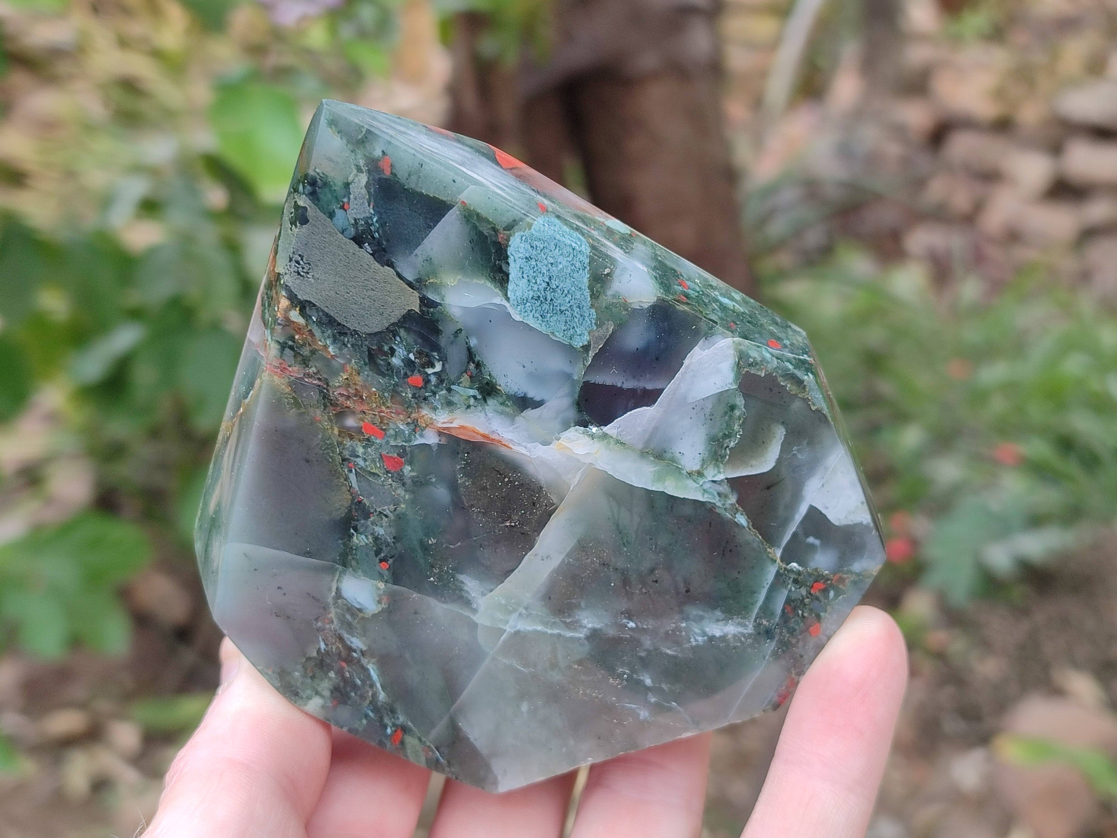 Polished Bloodstone Points x 3 From Swaziland - Toprock Gemstones and Minerals 