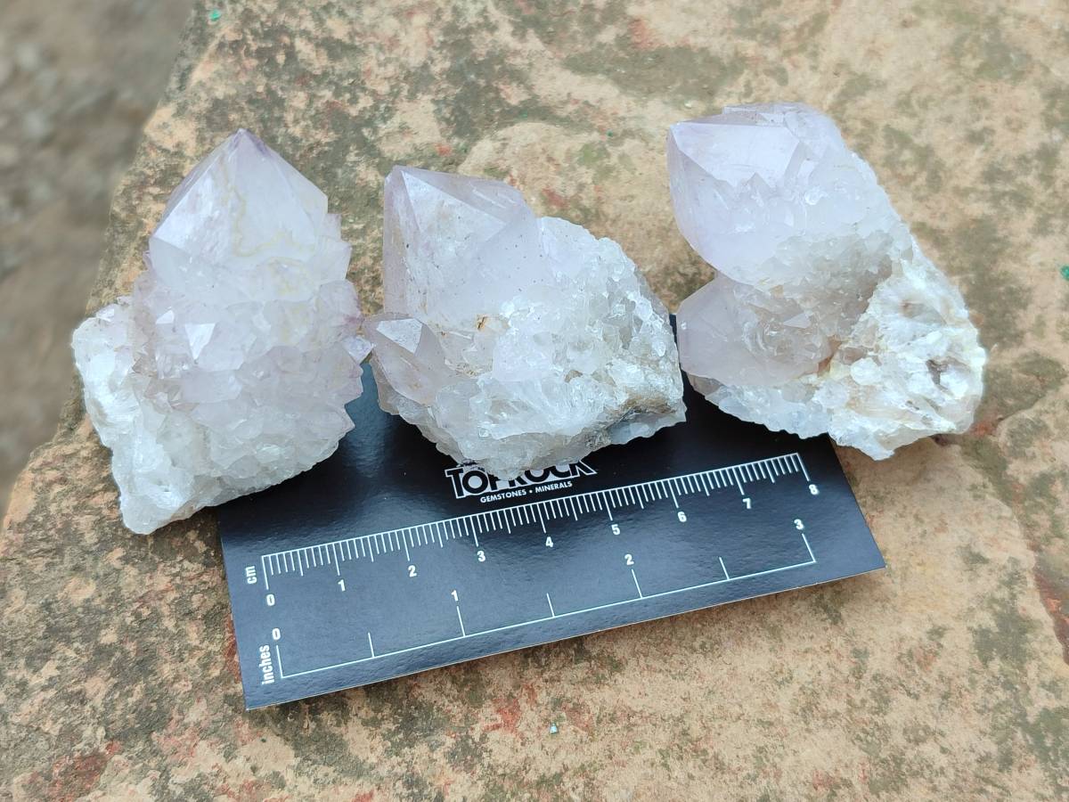 Natural Amethyst Spirit Quartz Clusters x 20 From Boekenhouthoek, South Africa - Toprock Gemstones and Minerals 