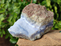 Natural Blue Lace Agate Geode Specimens x 9 From Nsanje, Malawi