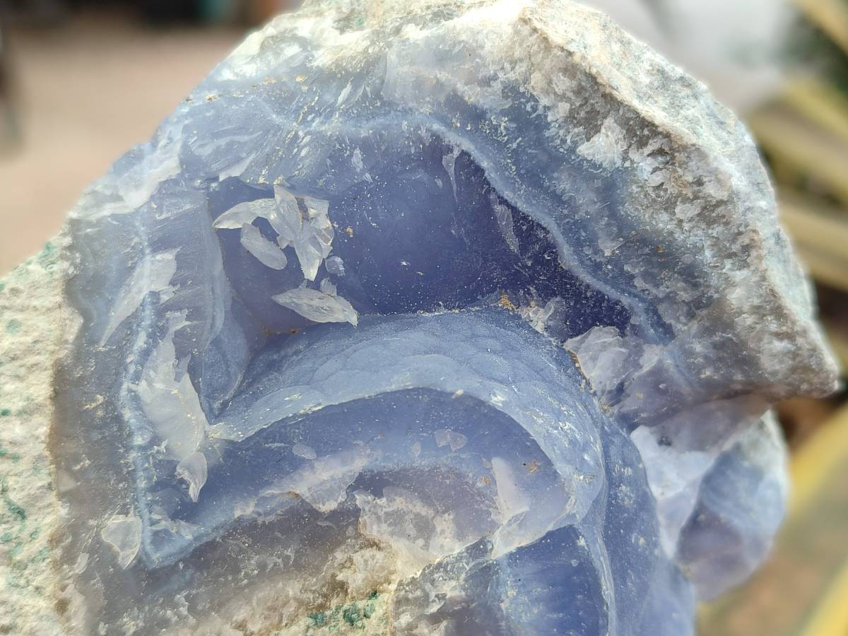 Natural Blue Lace Agate Geode Specimens x 9 From Nsanje, Malawi - Toprock Gemstones and Minerals 