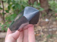 Polished Black Basalt Double Terminated x 3 From Madagascar