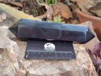 Polished Black Basalt Double Terminated x 3 From Madagascar