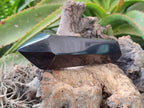Polished Black Basalt Double Terminated x 3 From Madagascar - Toprock Gemstones and Minerals 