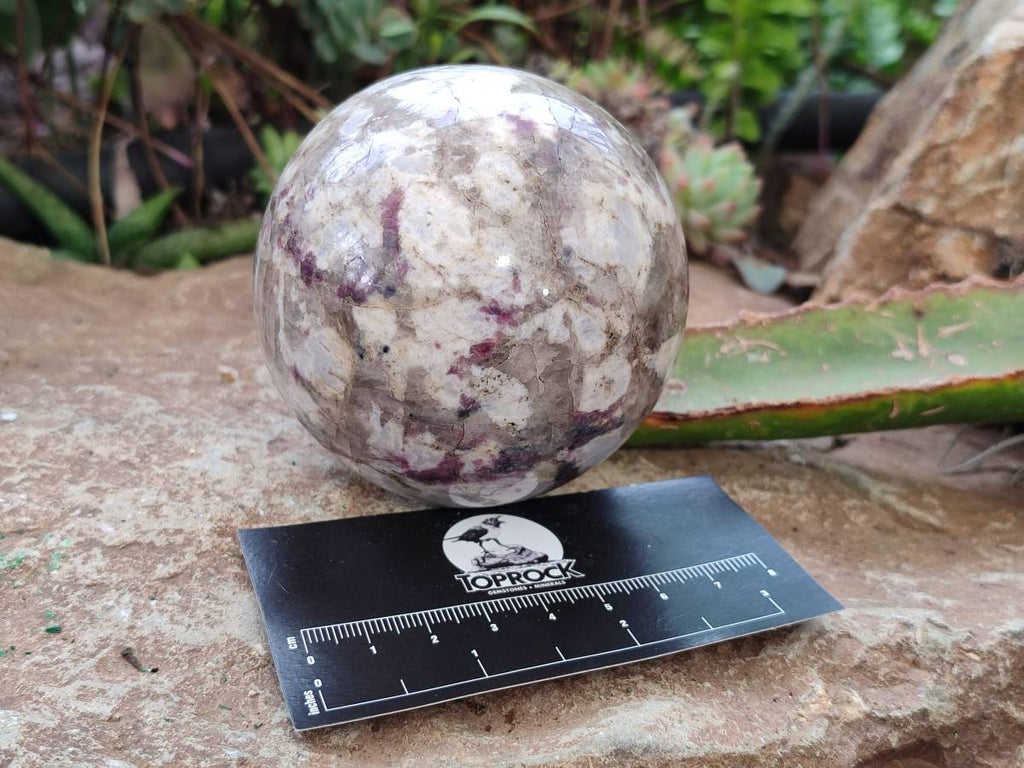Polished Rubellite Pink Tourmaline Spheres x 2 From Ambatondrazaka, Madagascar - Toprock Gemstones and Minerals 