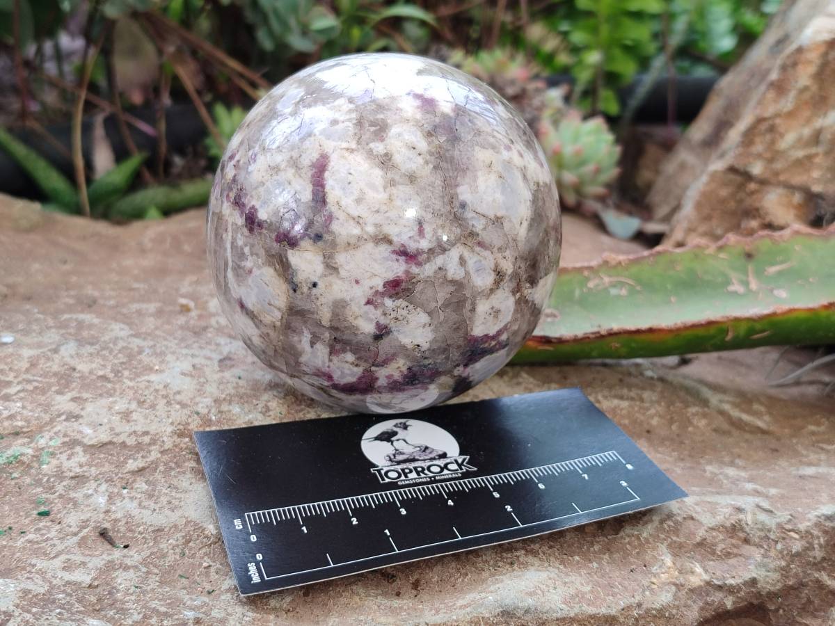 Polished Rubellite Pink Tourmaline Spheres x 2 From Ambatondrazaka, Madagascar - Toprock Gemstones and Minerals 