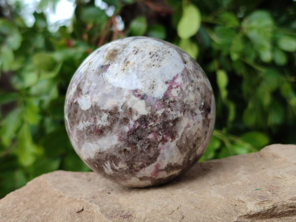 Polished Rubellite Pink Tourmaline Spheres x 2 From Ambatondrazaka, Madagascar - Toprock Gemstones and Minerals 