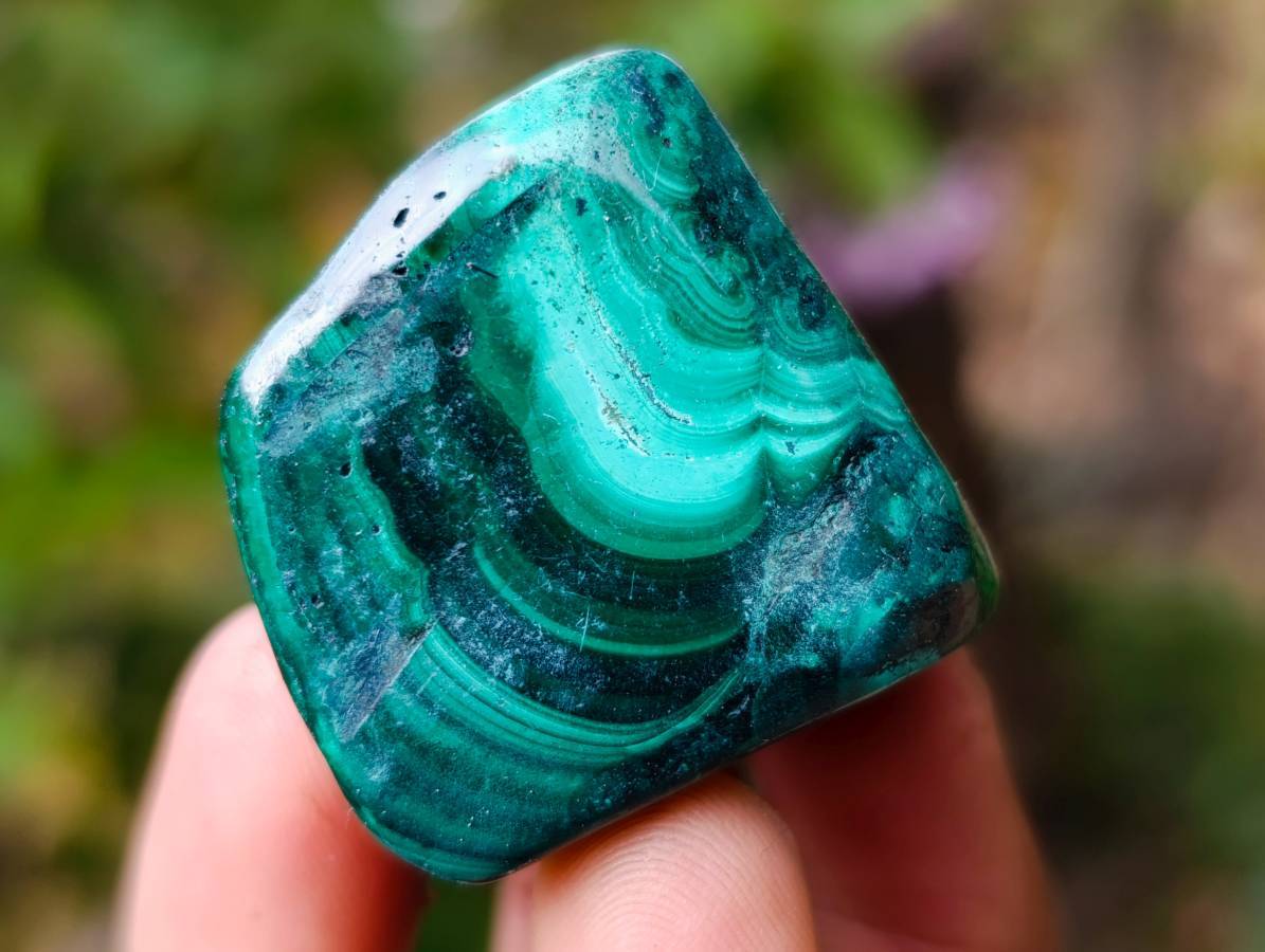 Polished Flower Banded Malachite Free Forms x 20 From Congo - Toprock Gemstones and Minerals 