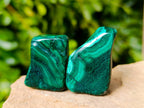 Polished Flower Banded Malachite Free Forms x 20 From Congo - Toprock Gemstones and Minerals 