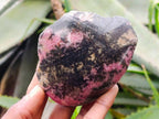 Polished On One Side Rhodonite x4 From Ambindavato, Madagascar - Toprock Gemstones and Minerals 