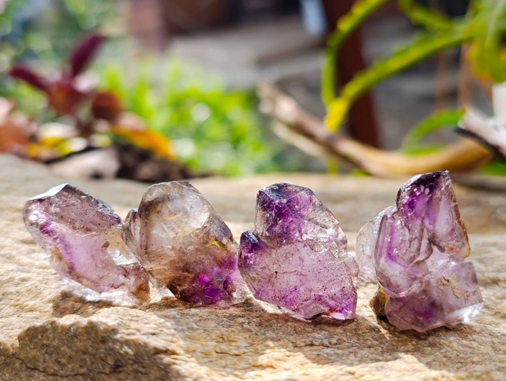 Natural Window Amethyst Crystals x 35 From Chiredzi, Zimbabwe - Toprock Gemstones and Minerals 
