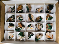 Natural Ball Malachite and Drusy Quartz On Dolomite Specimens x 23 From Kambove, Congo