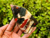 Polished Bloodstone Points x 3 From Swaziland