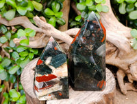 Polished Bloodstone Points x 3 From Swaziland