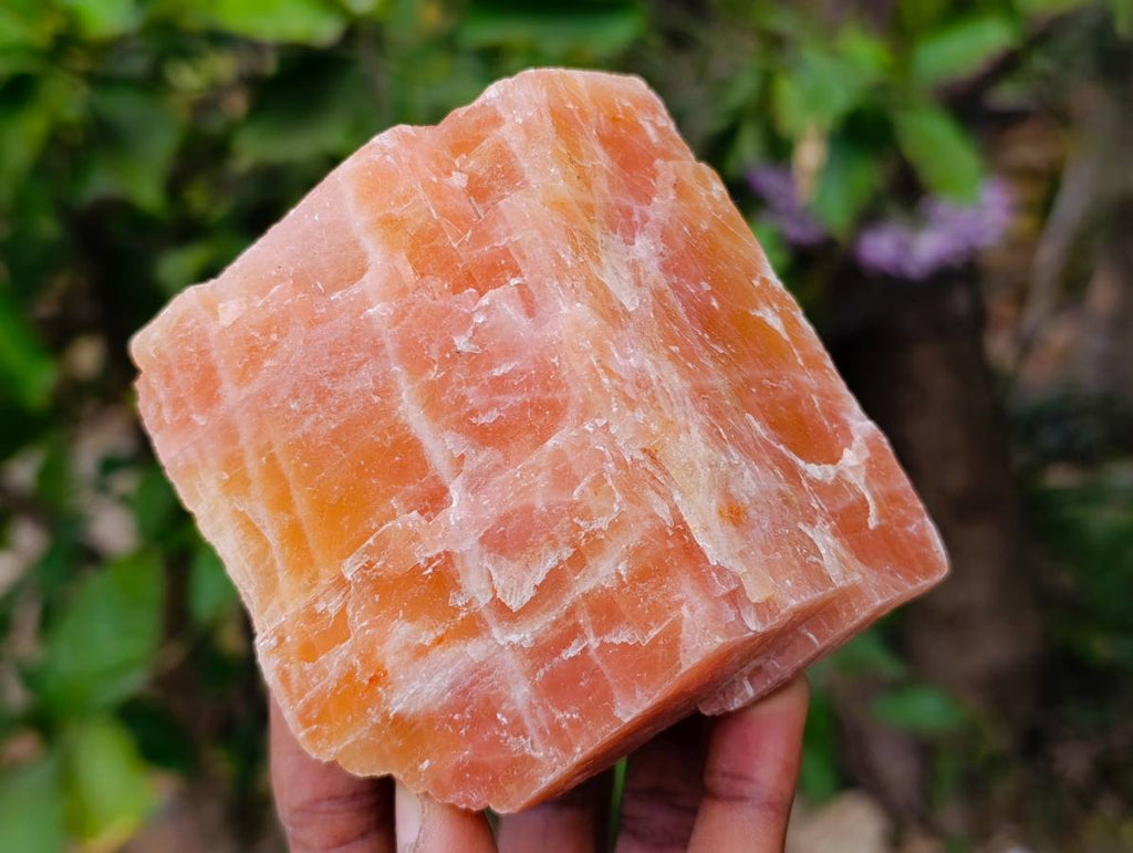 Natural Sunset Orange Calcite Specimens x 3 From Spitzkop, Namibia - Toprock Gemstones and Minerals 