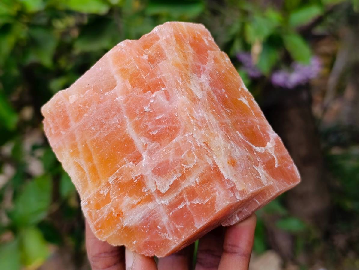 Natural Sunset Orange Calcite Specimens x 3 From Spitzkop, Namibia - Toprock Gemstones and Minerals 