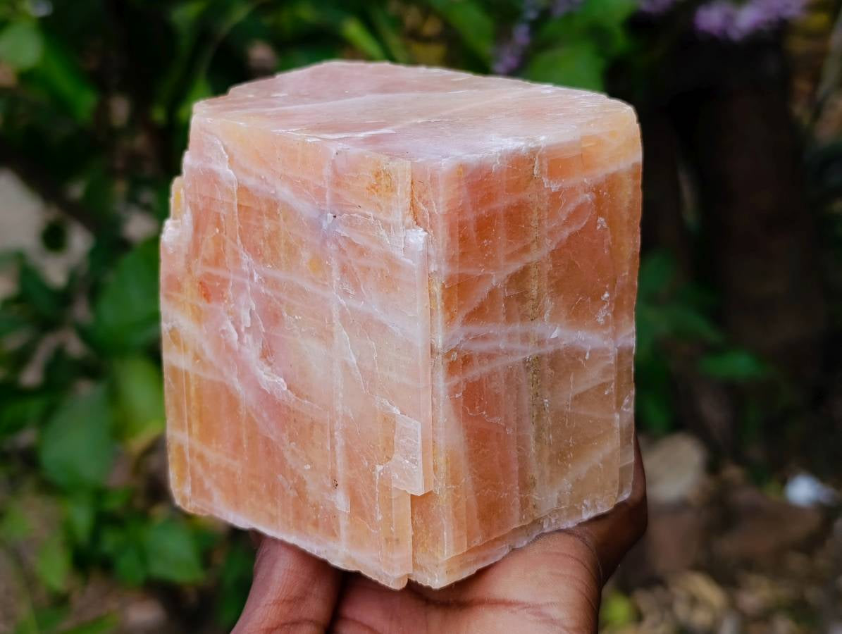 Natural Sunset Orange Calcite Specimens x 3 From Spitzkop, Namibia - Toprock Gemstones and Minerals 
