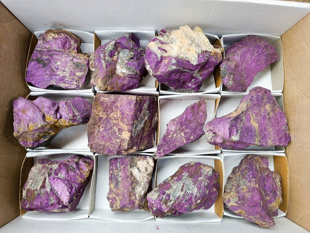 Natural Metallic Purpurite Specimens x 12 From Erongo, Namibia - Toprock Gemstones and Minerals 
