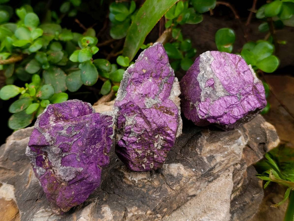 Natural Metallic Purpurite Specimens x 12 From Erongo, Namibia - Toprock Gemstones and Minerals 