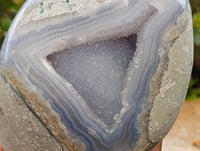 Polished Blue Lace Agate Standing Free Forms x 1 From Nsanje, Malawi - Toprock Gemstones and Minerals 