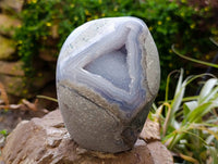 Polished Blue Lace Agate Standing Free Forms x 1 From Nsanje, Malawi - Toprock Gemstones and Minerals 