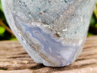 Polished Blue Lace Agate Standing Free Forms x 1 From Nsanje, Malawi - Toprock Gemstones and Minerals 