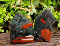 Polished Bloodstone Points x 3 From Swaziland