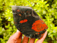 Polished Bloodstone Points x 3 From Swaziland