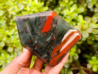 Polished Bloodstone Points x 3 From Swaziland