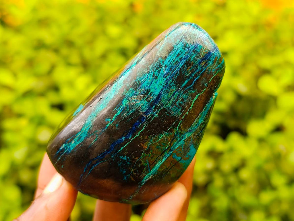 Polished Shattuckite Free Forms x 4 From Namibia - Toprock Gemstones and Minerals 