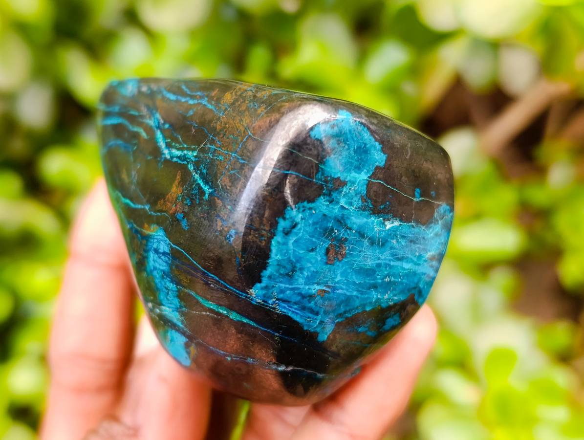 Polished Shattuckite Free Forms x 4 From Namibia - Toprock Gemstones and Minerals 