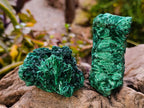Natural Silky Malachite Specimens x 6 From Kasompe, Congo - Toprock Gemstones and Minerals 