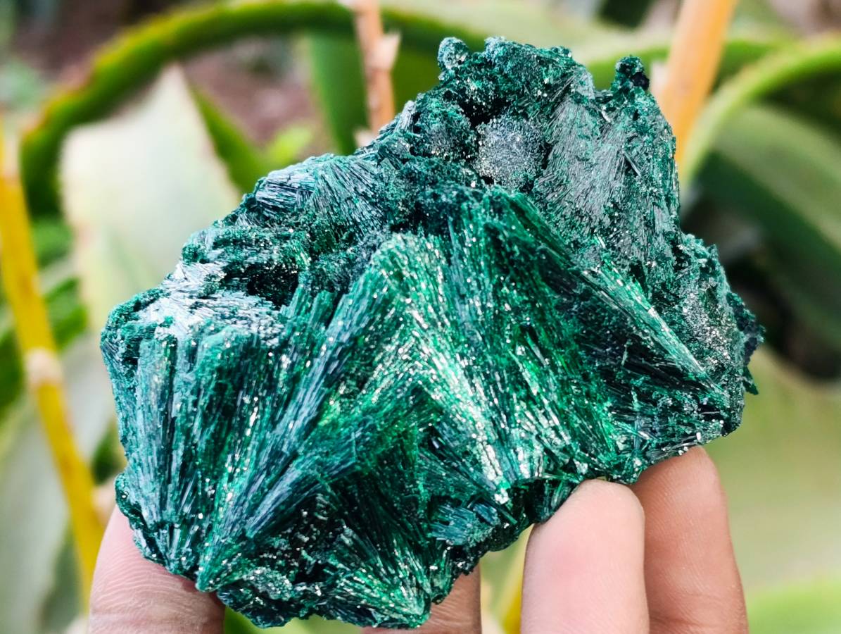 Natural Silky Malachite Specimens x 6 From Kasompe, Congo - Toprock Gemstones and Minerals 