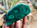 Polished Flower Banded Malachite Free Forms x 6 From Congo - Toprock Gemstones and Minerals 