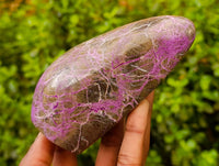 Polished Stichtite Standing Free Forms x 2 From Barberton, South Africa