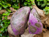 Polished Stichtite Standing Free Forms x 2 From Barberton, South Africa