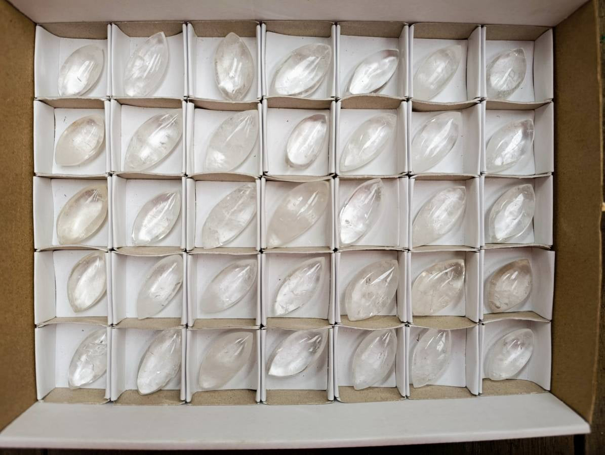 Polished Clear Quartz Crystal, Angel Tears x 35 From Madagascar - Toprock Gemstones and Minerals 