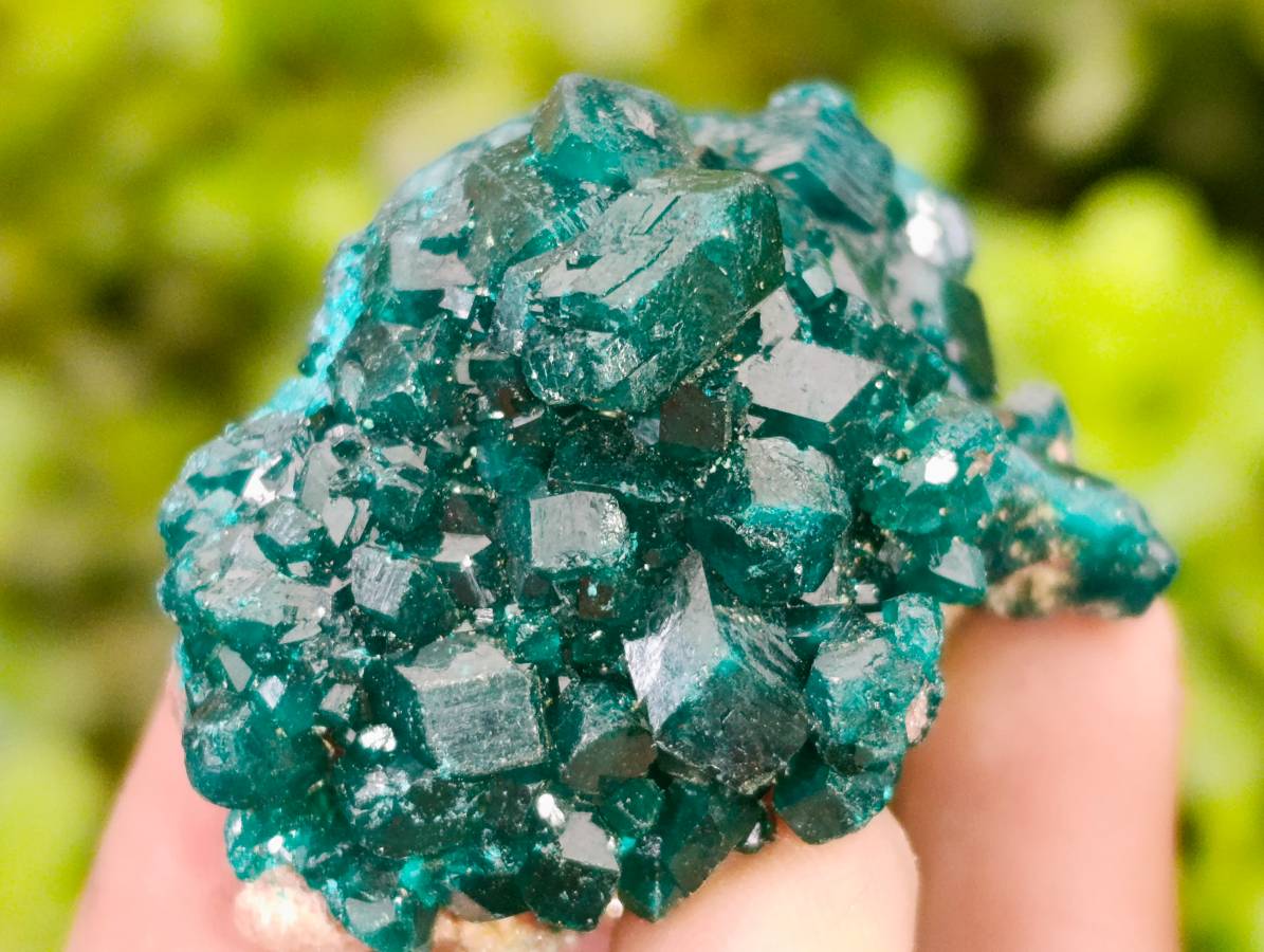 Natural Dioptase On Dolomite Specimens x 6 From Likasi, Congo - Toprock Gemstones and Minerals 
