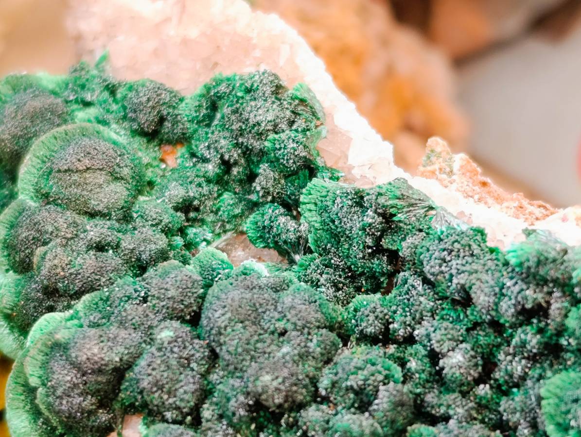 Natural Ball Malachite and Drusy Quartz On Dolomite Matrix Specimens x 2 From Kambove, Congo - Toprock Gemstones and Minerals 