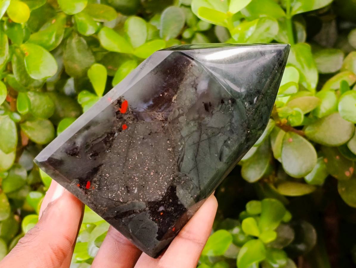 Polished Bloodstone Points x 3 From Swaziland - Toprock Gemstones and Minerals 