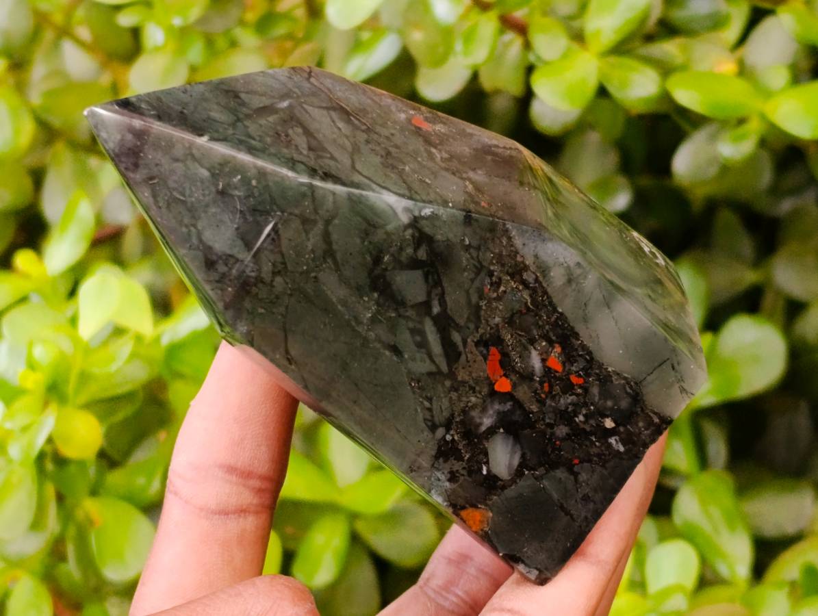Polished Bloodstone Points x 3 From Swaziland - Toprock Gemstones and Minerals 