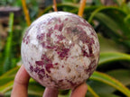 Polished Rubellite Pink Tourmaline Spheres x 2 From Ambatondrazaka, Madagascar - Toprock Gemstones and Minerals 