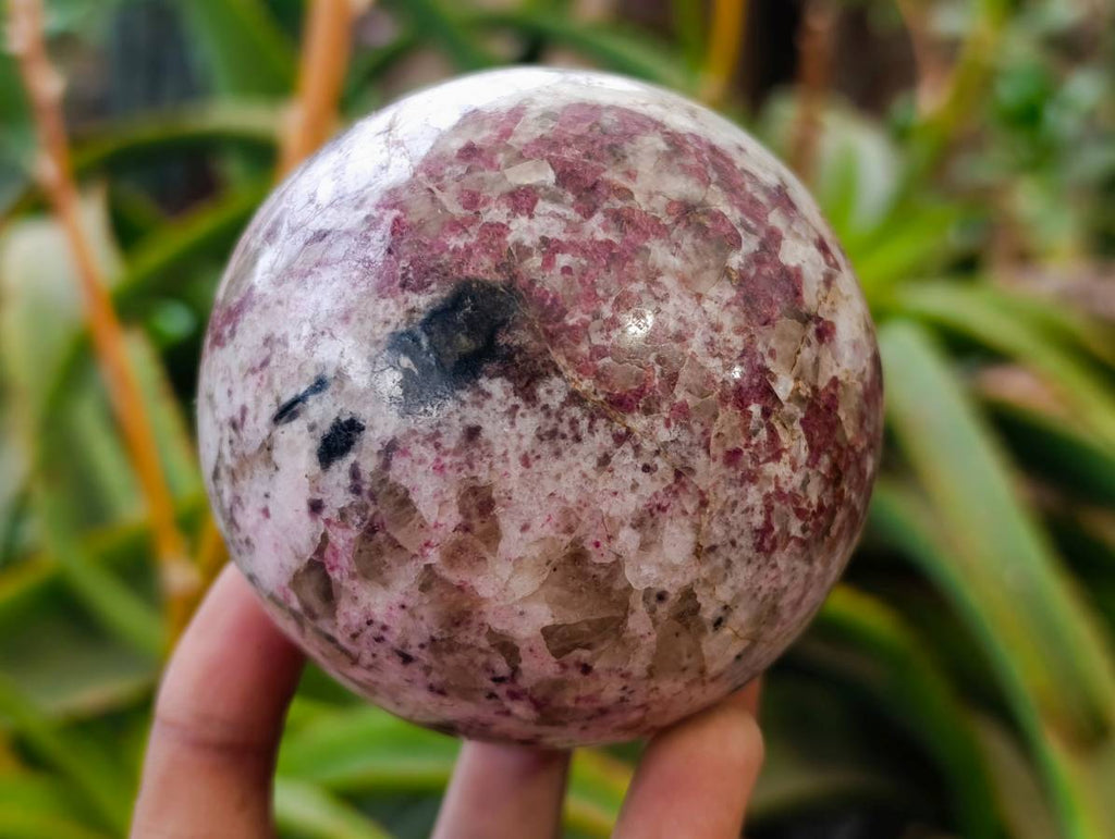 Polished Rubellite Pink Tourmaline Spheres x 2 From Ambatondrazaka, Madagascar - Toprock Gemstones and Minerals 