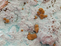 Natural Chrysocolla on Dolomite with Kolwezite Specimens x 2 From Lupoto Mine, Congo - Toprock Gemstones and Minerals 