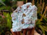 Natural Chrysocolla on Dolomite with Kolwezite Specimens x 2 From Lupoto Mine, Congo - Toprock Gemstones and Minerals 