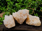 Natural Quartz Clusters x 3 From Madagascar - Toprock Gemstones and Minerals 