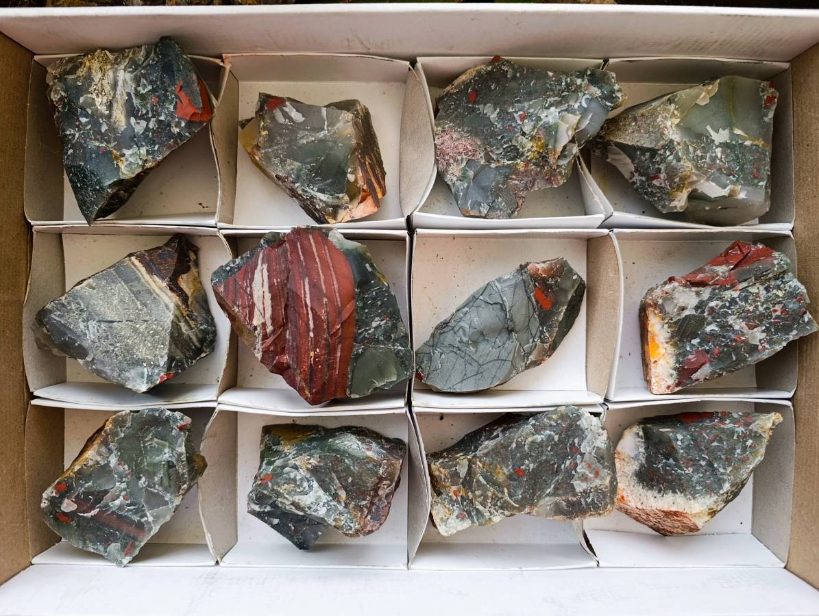 Natural Cobbed Bloodstone Specimens x From Swaziland - Toprock Gemstones and Minerals 