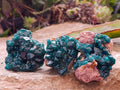 Natural Dioptase On Dolomite Specimens x 12 From Likasi, Congo - Toprock Gemstones and Minerals 