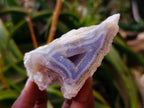 Natural Etched Blue Chalcedony Geodes x 6 From Nsanje, Malawi - Toprock Gemstones and Minerals 