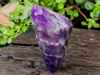 Polished Chevron Amethyst Points x 2 From Zambia - Toprock Gemstones and Minerals 