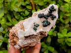 Natural Ball Malachite and Drusy Quartz On Dolomite Matrix Specimens x 3 From Kambove, Congo - Toprock Gemstones and Minerals 